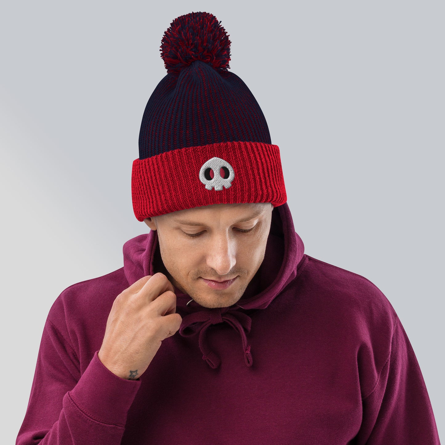 Skully Dusk Pom-Pom Toque