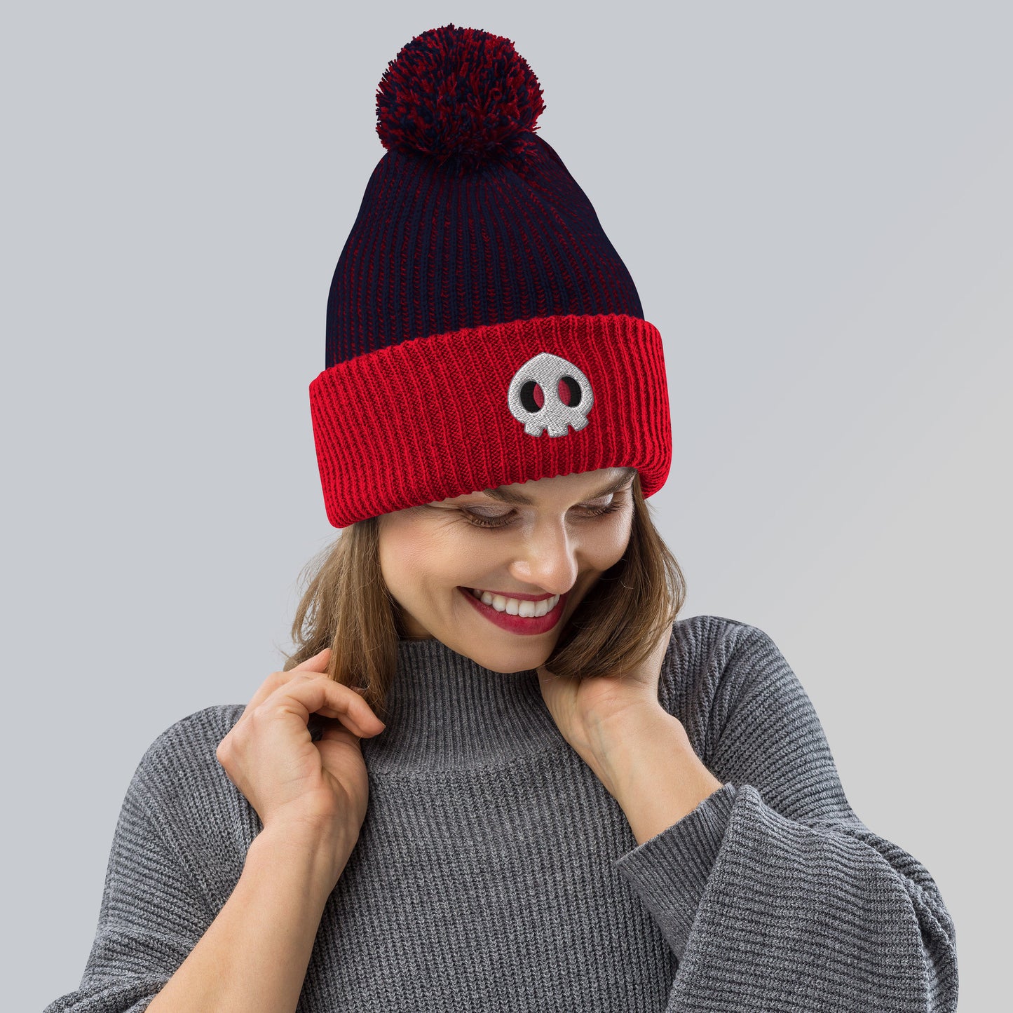 Skully Dusk Pom-Pom Toque